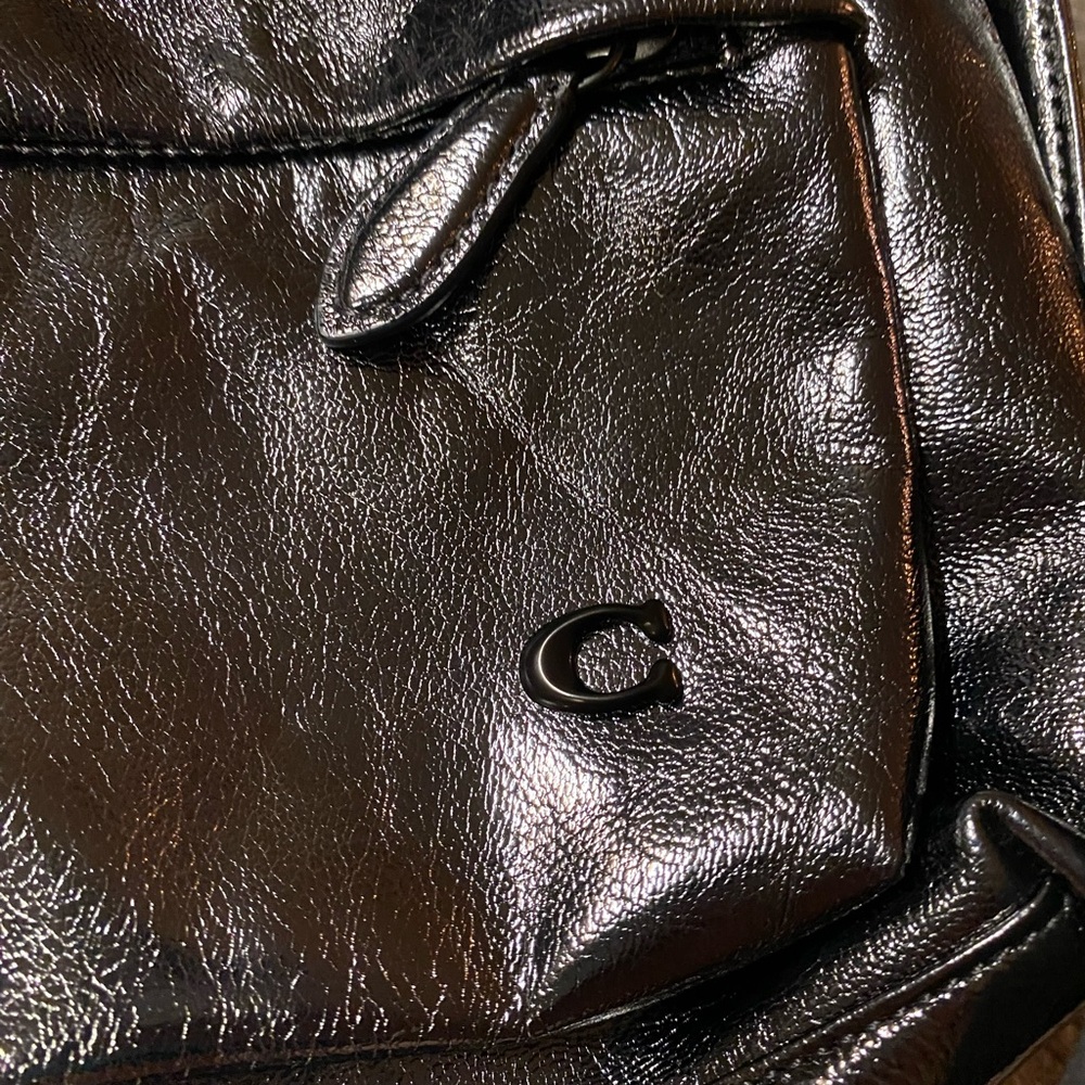 Coach Silver Leather Small Backpack - image 2